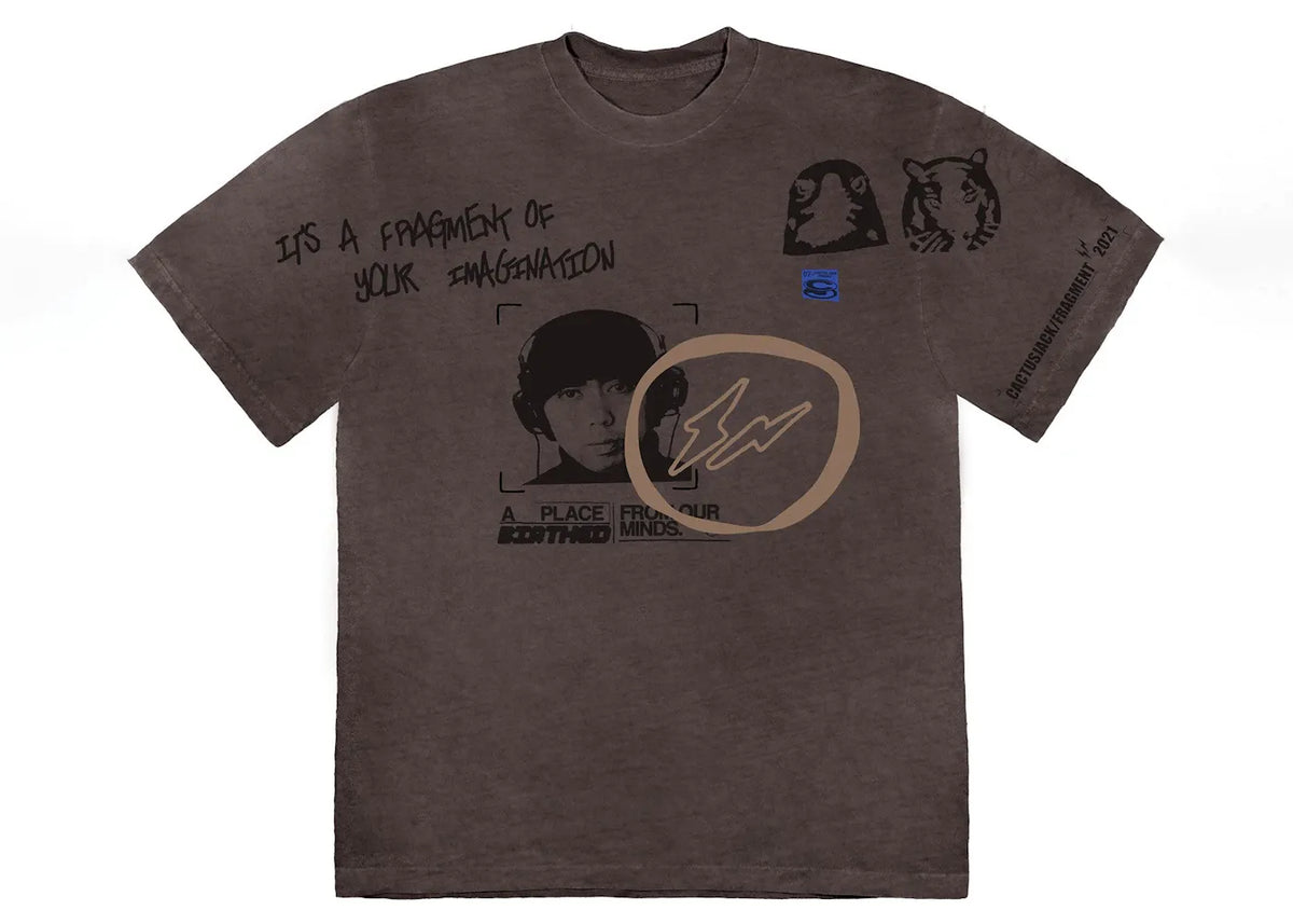 Travis Scott Cactus Jack For Fragment Hiroshi Tee 'Brown Pepper'