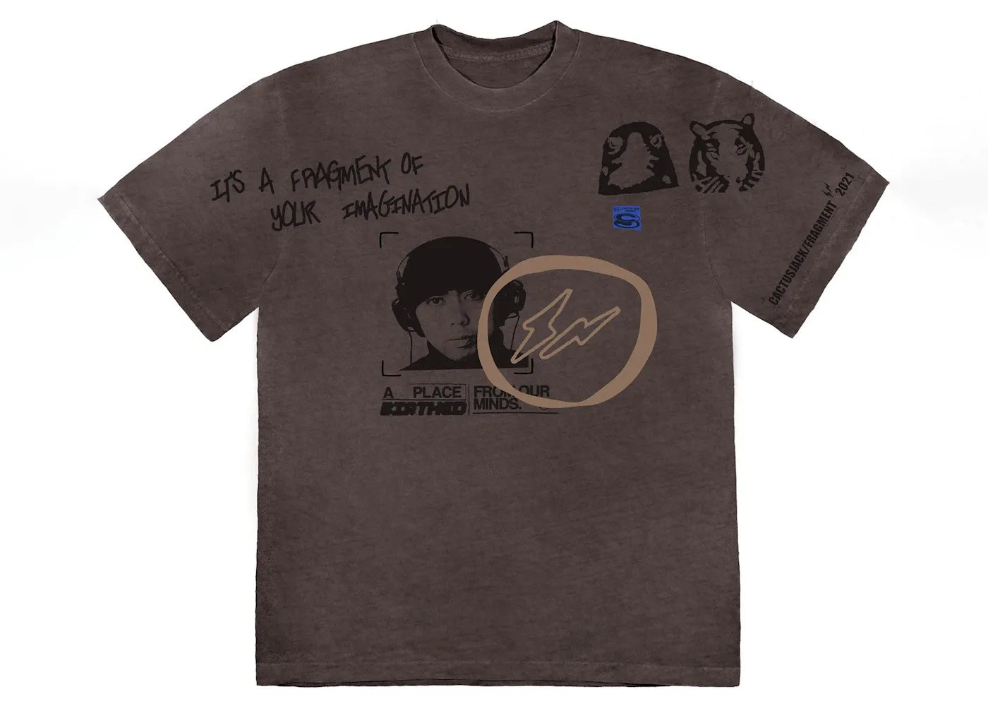 Travis Scott Cactus Jack For Fragment Hiroshi Tee 'Brown Pepper'