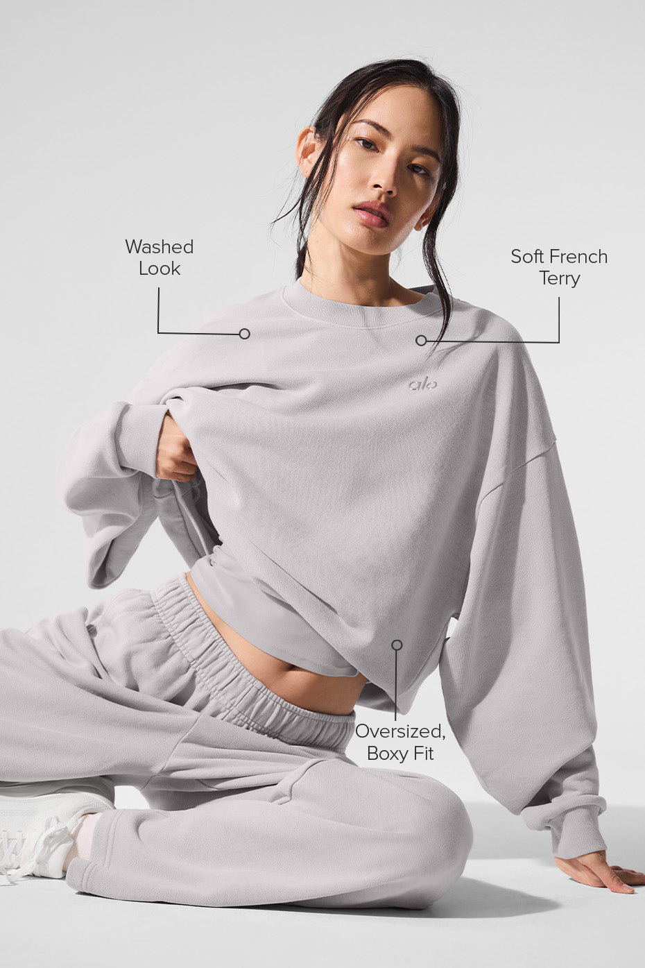 Washed Accolade Crew Neck Pullover