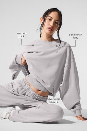 Washed Accolade Crew Neck Pullover