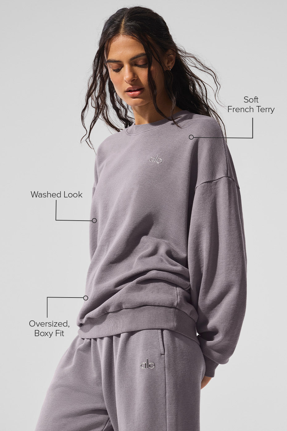 Washed Accolade Crew Neck Pullover
