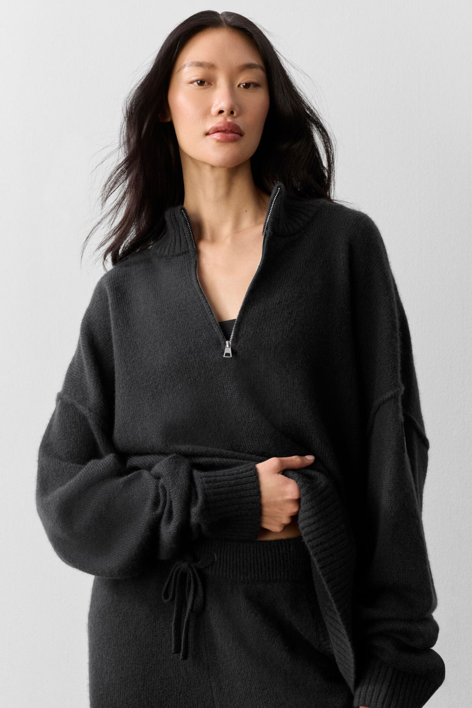 Wool Cashmere New Class 1/4 Zip Pullover