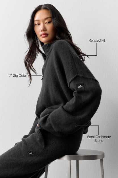 Wool Cashmere New Class 1/4 Zip Pullover