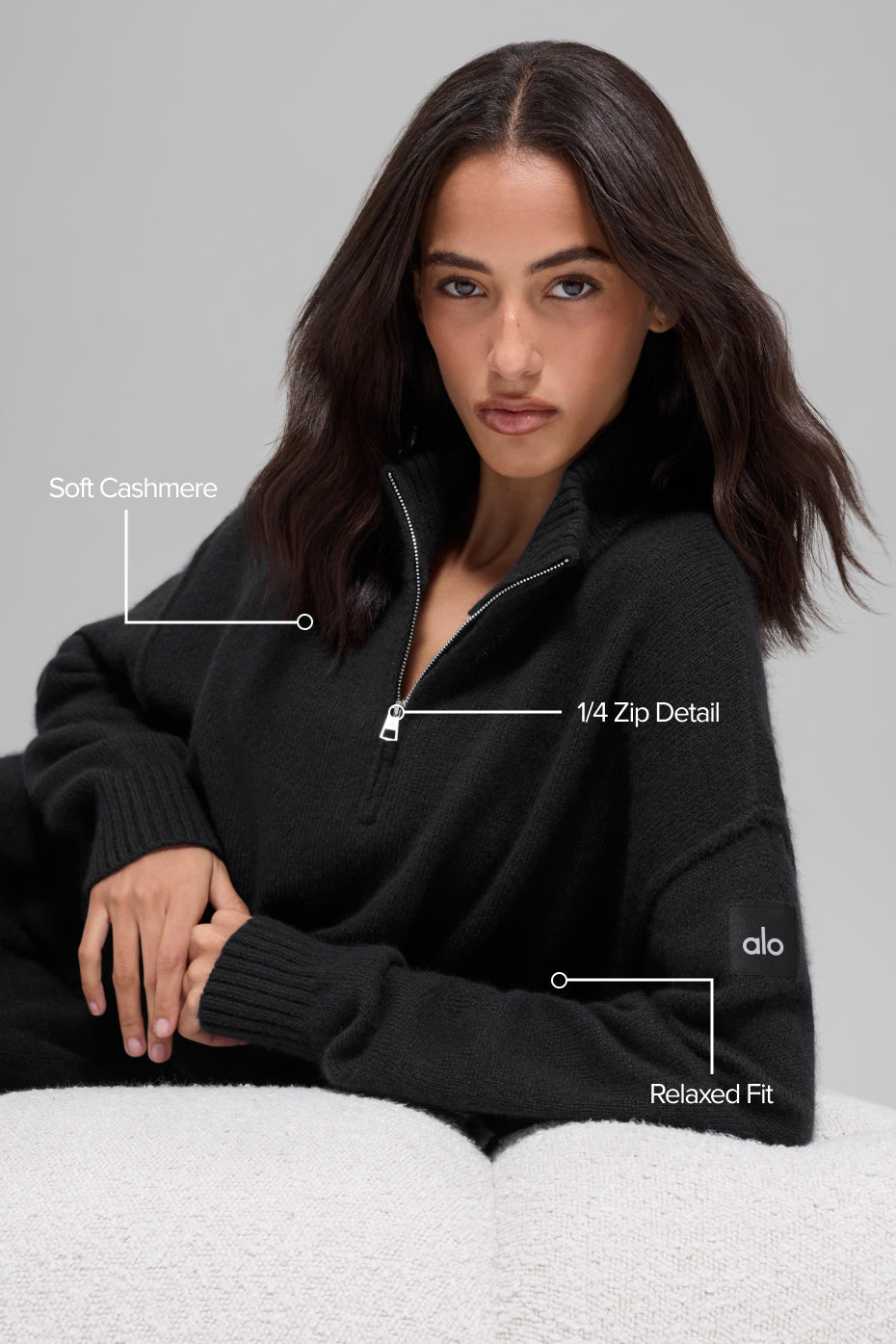 Wool Cashmere New Class 1/4 Zip Pullover