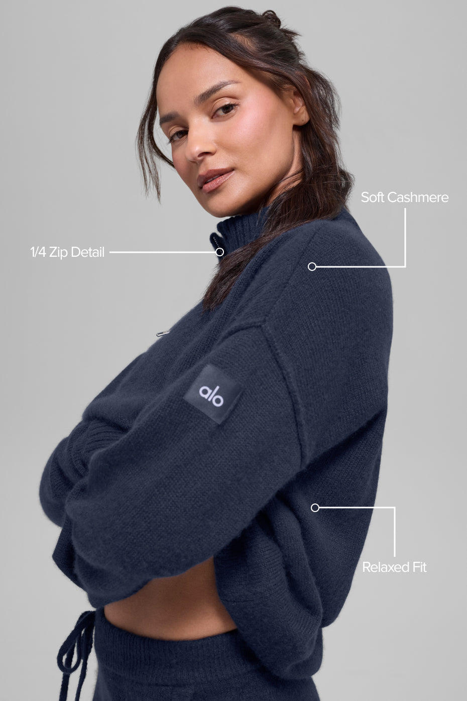 Wool Cashmere New Class 1/4 Zip Pullover