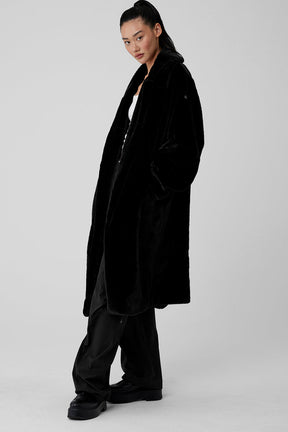 Oversized Faux Fur Trench