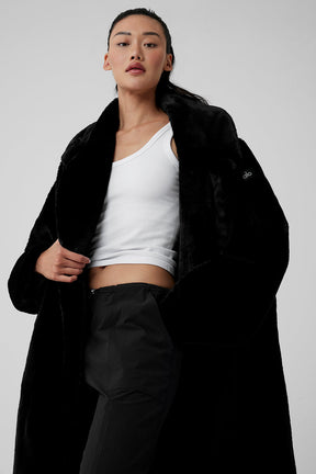 Oversized Faux Fur Trench