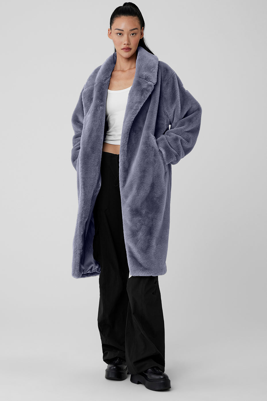 Oversized Faux Fur Trench