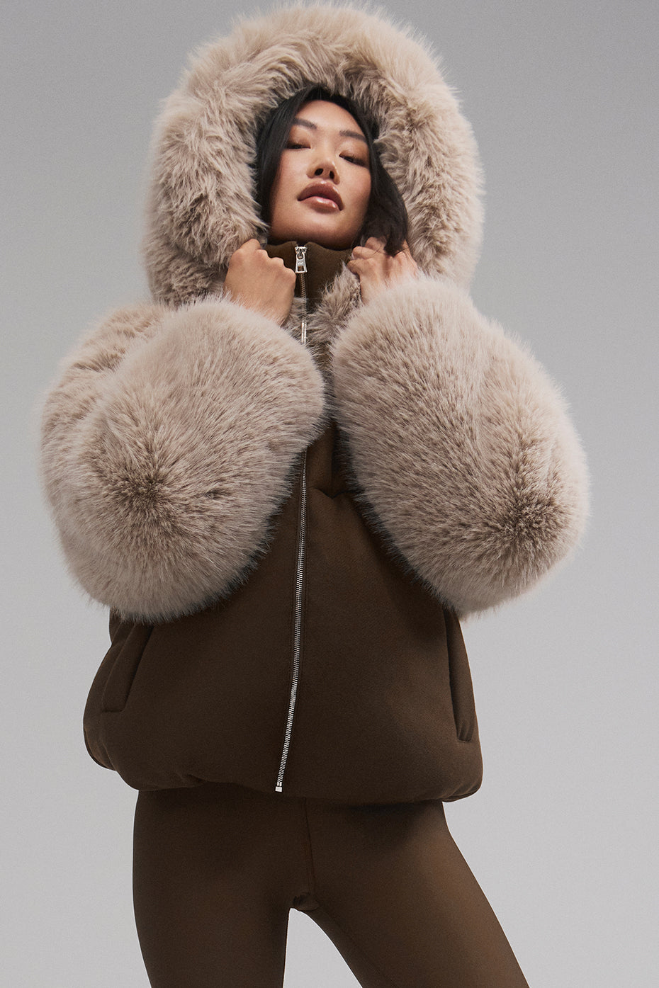 La Premiere Opulent Faux Fur Stunner Jacket