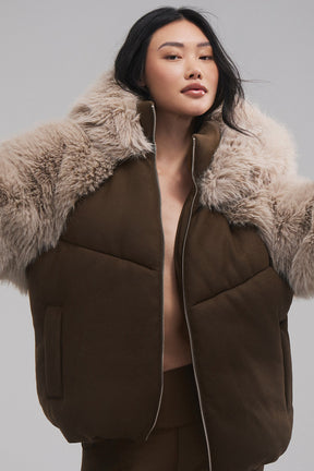 La Premiere Opulent Faux Fur Stunner Jacket