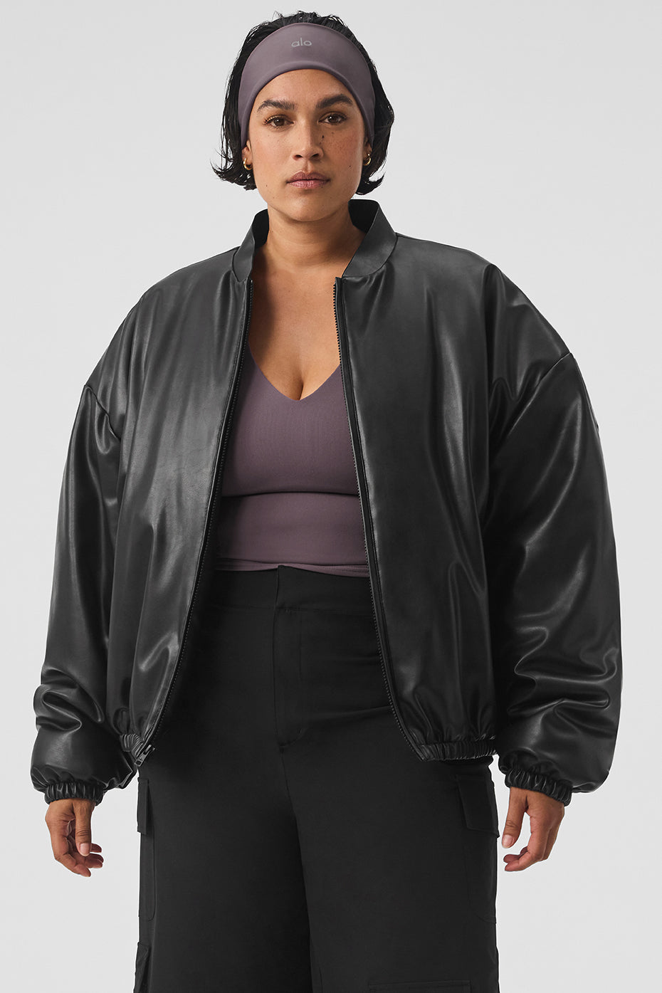 Faux Leather Premier Bomber