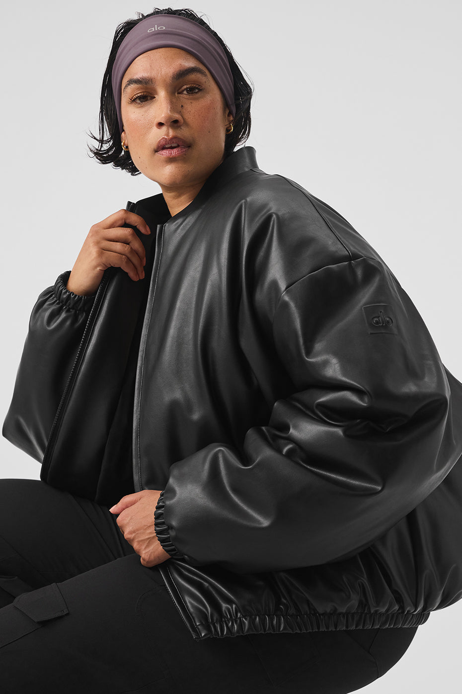 Faux Leather Premier Bomber