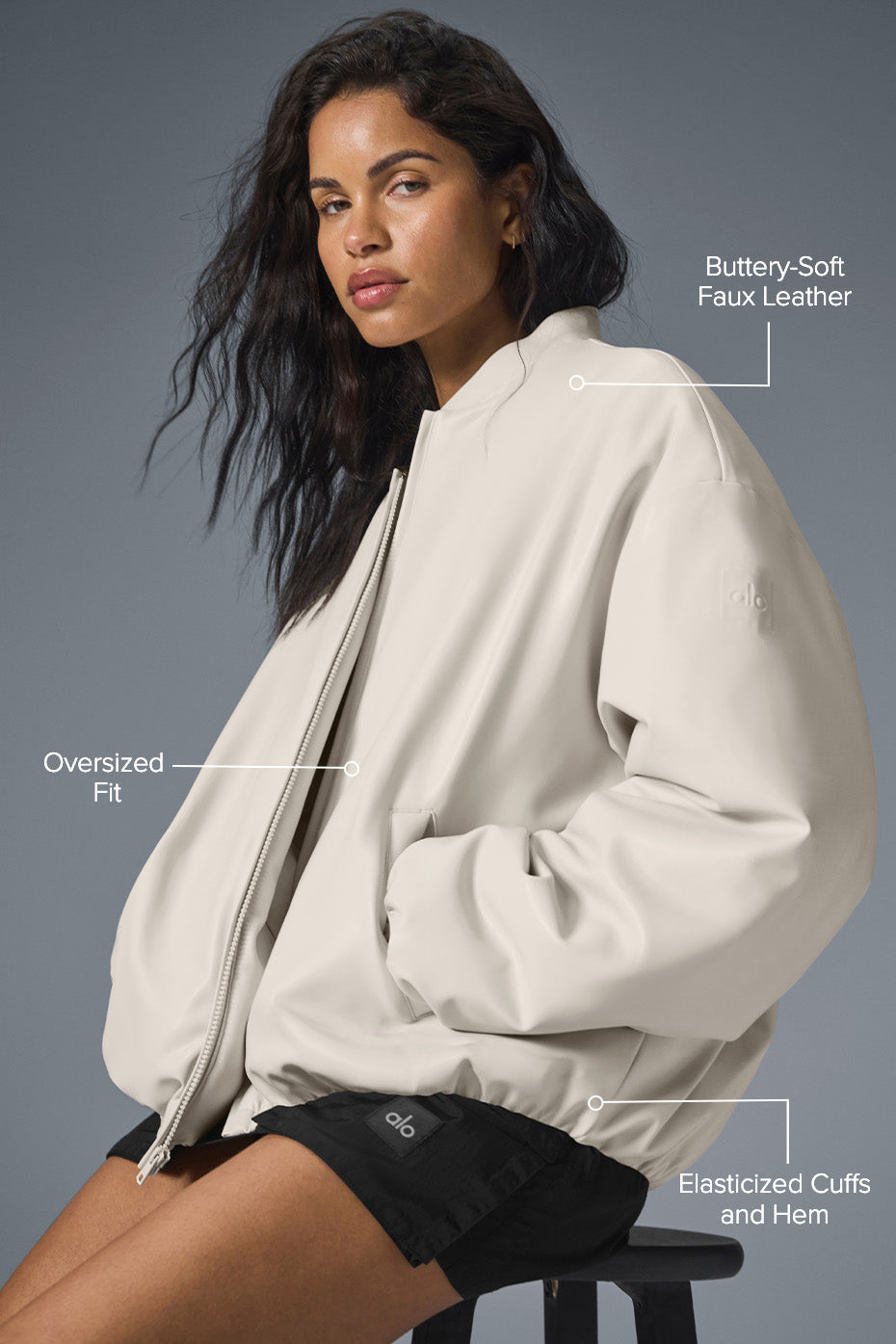Faux Leather Premier Bomber