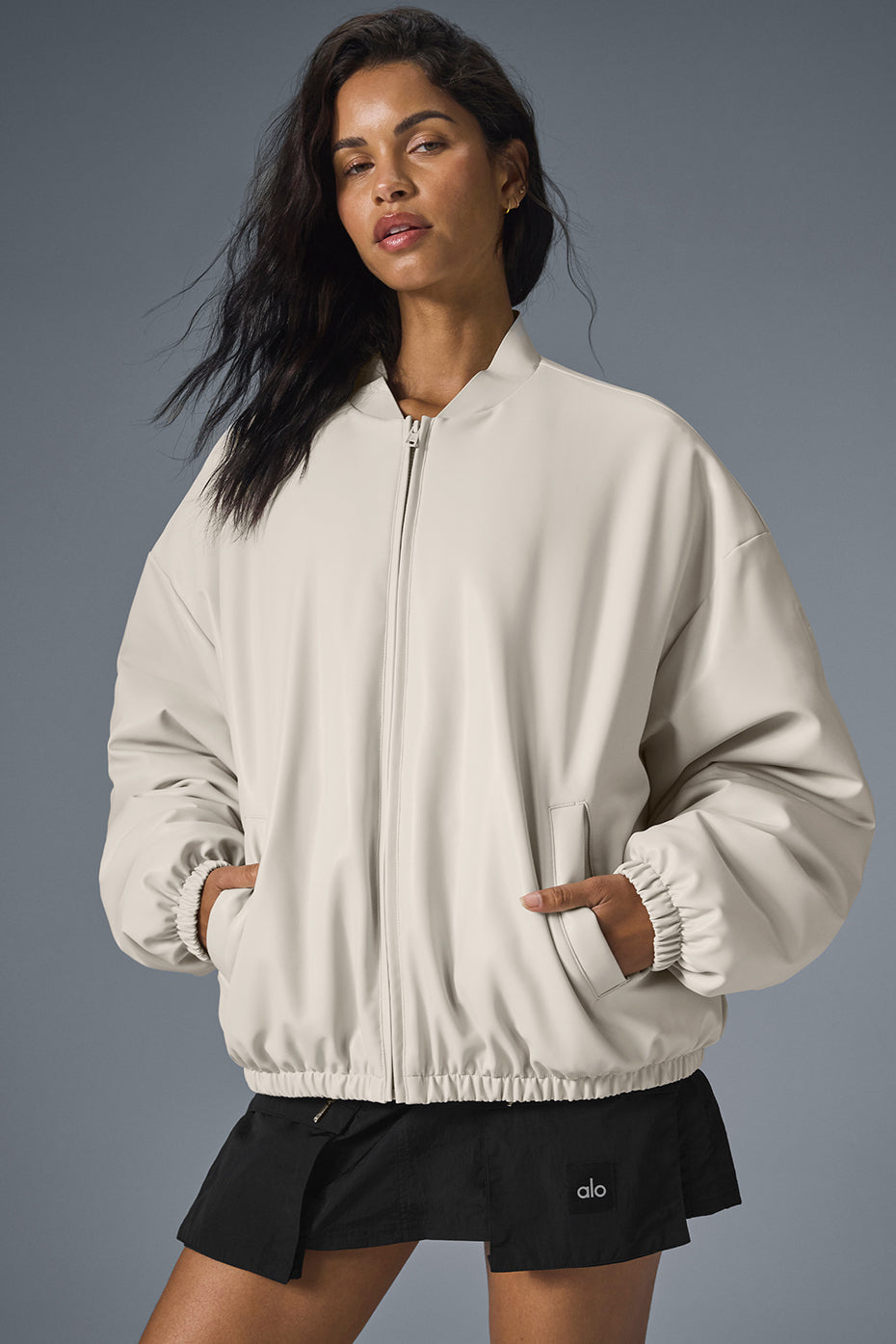 Faux Leather Premier Bomber