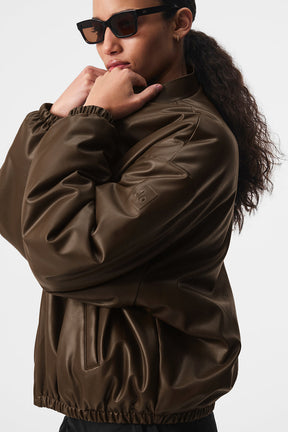 Faux Leather Premier Bomber