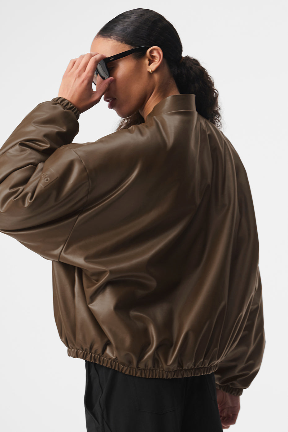 Faux Leather Premier Bomber