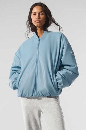 Faux Leather Premier Bomber