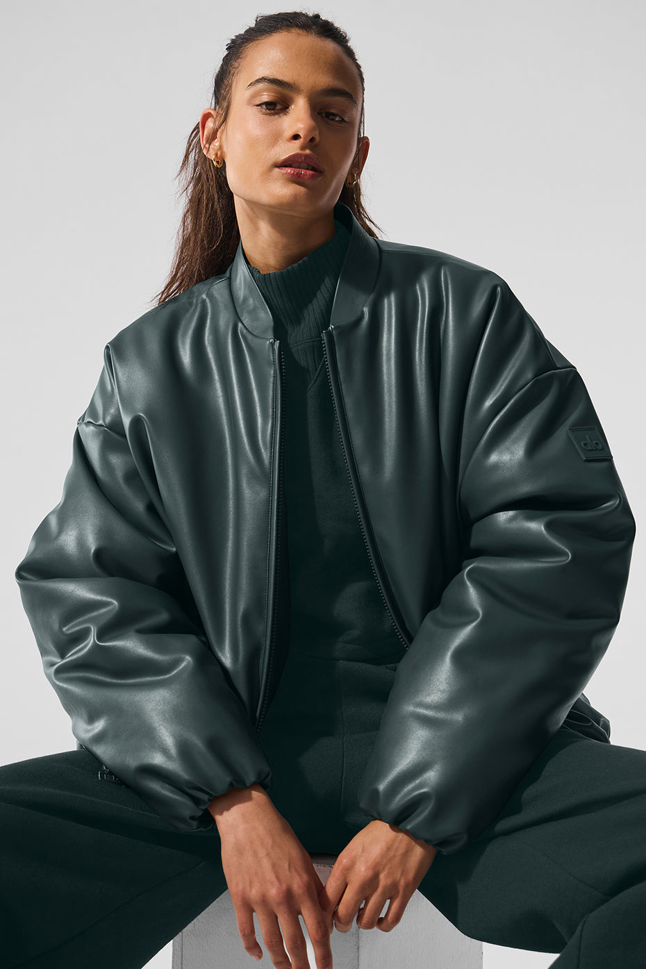 Faux Leather Premier Bomber
