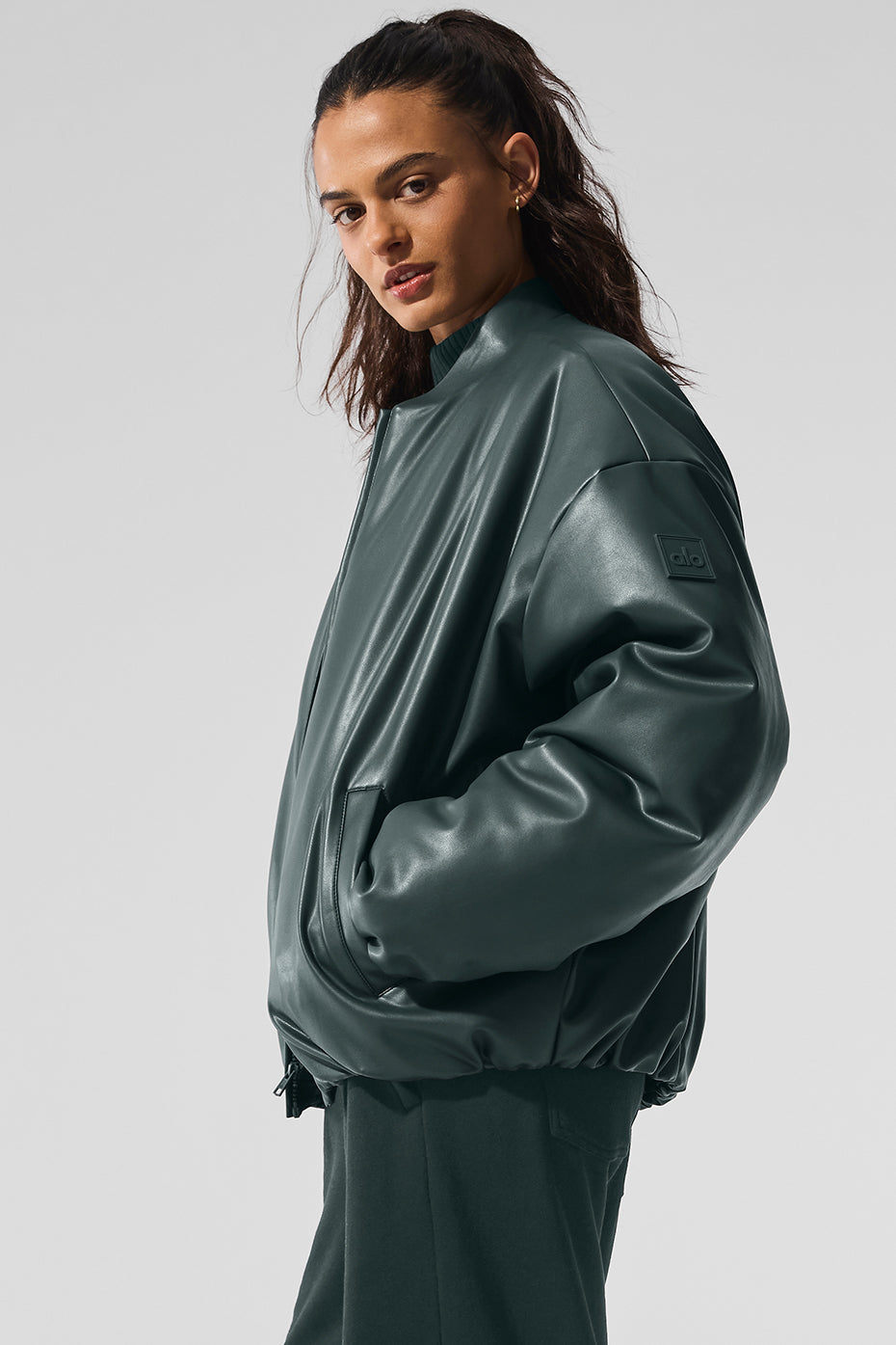 Faux Leather Premier Bomber