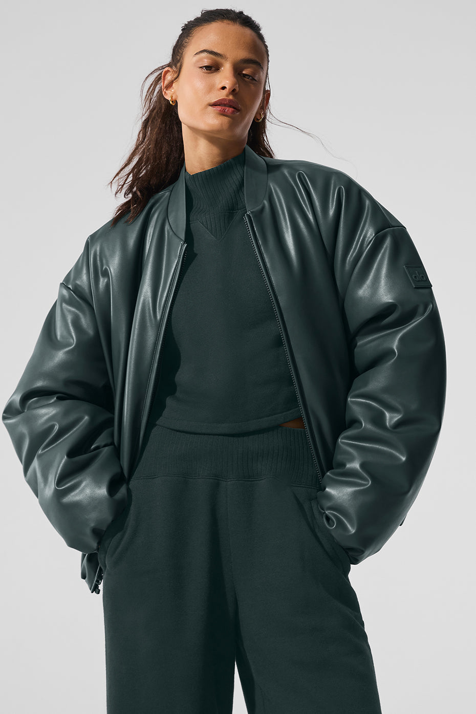 Faux Leather Premier Bomber