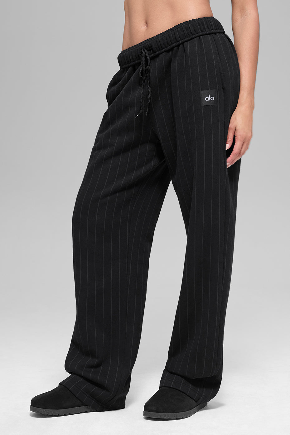 Pinstripe Straight Leg Sweatpant