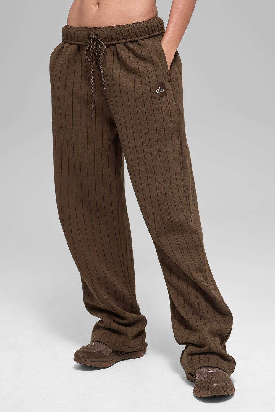 Pinstripe Straight Leg Sweatpant