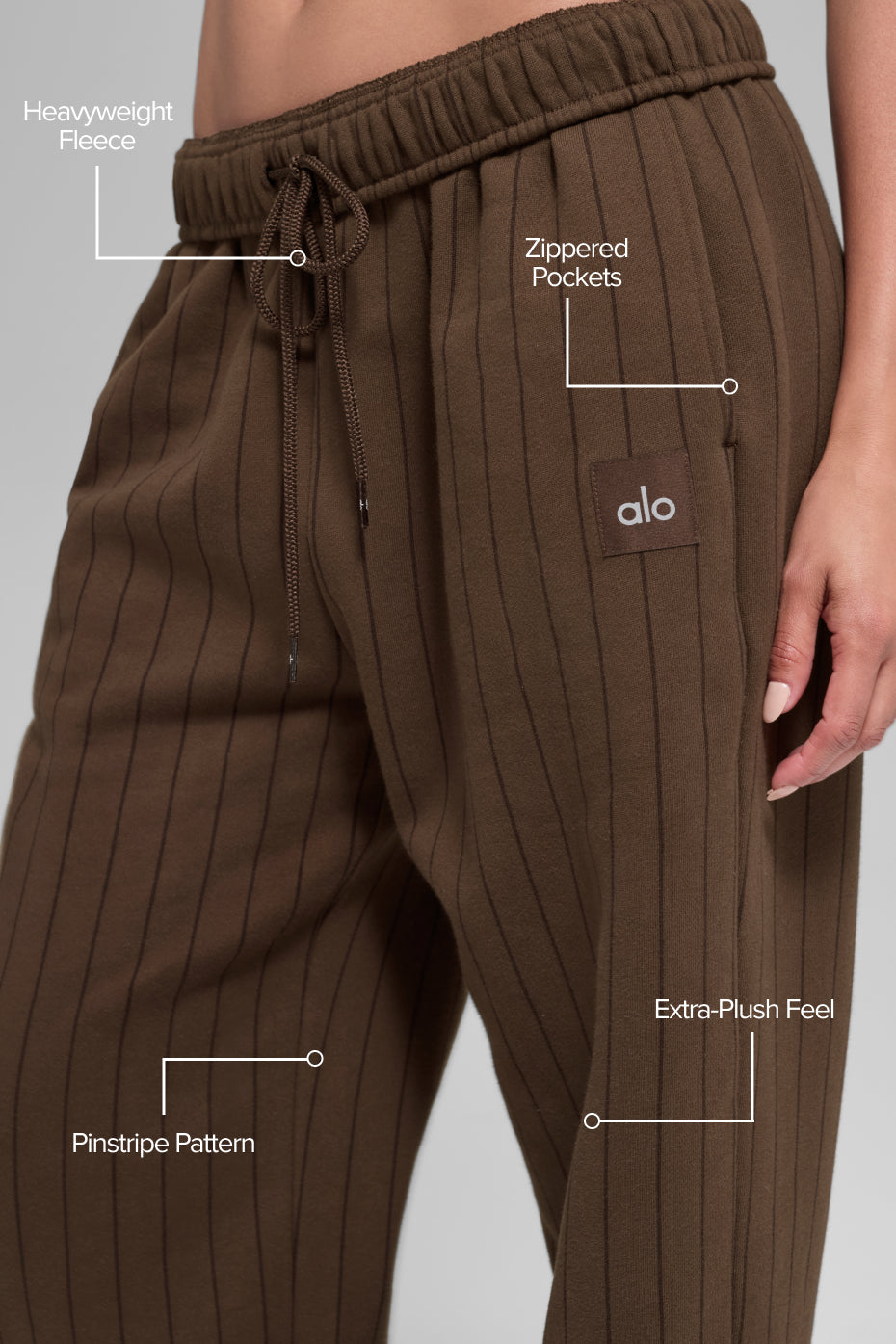 Pinstripe Straight Leg Sweatpant