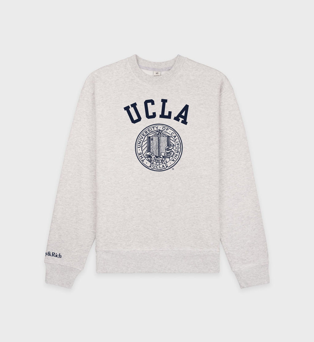 UCLA Crest Crewneck - Heather Gray/Navy