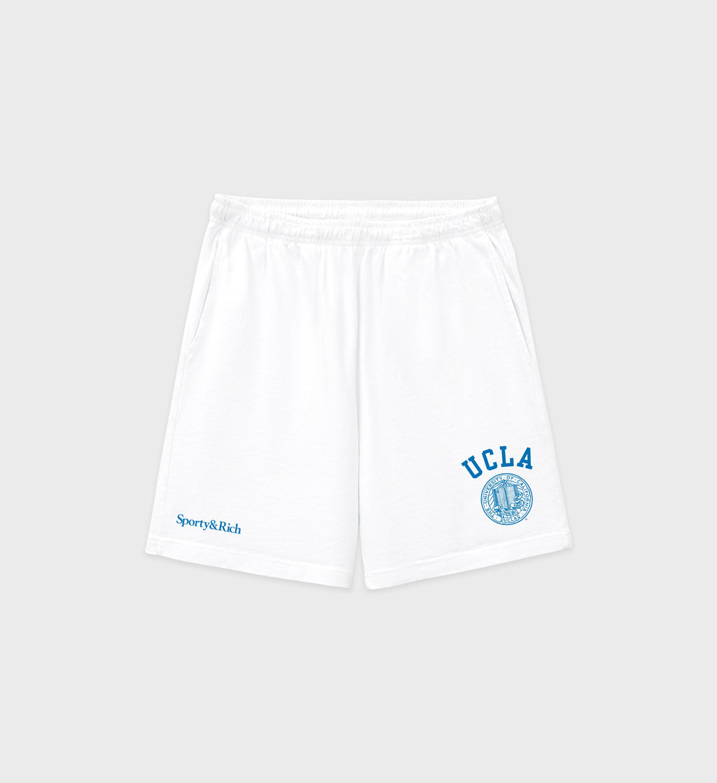 UCLA Crest Gym Short - White/Blue