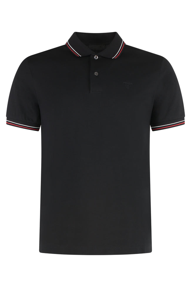 Prada Short-sleeved cotton polo shirt