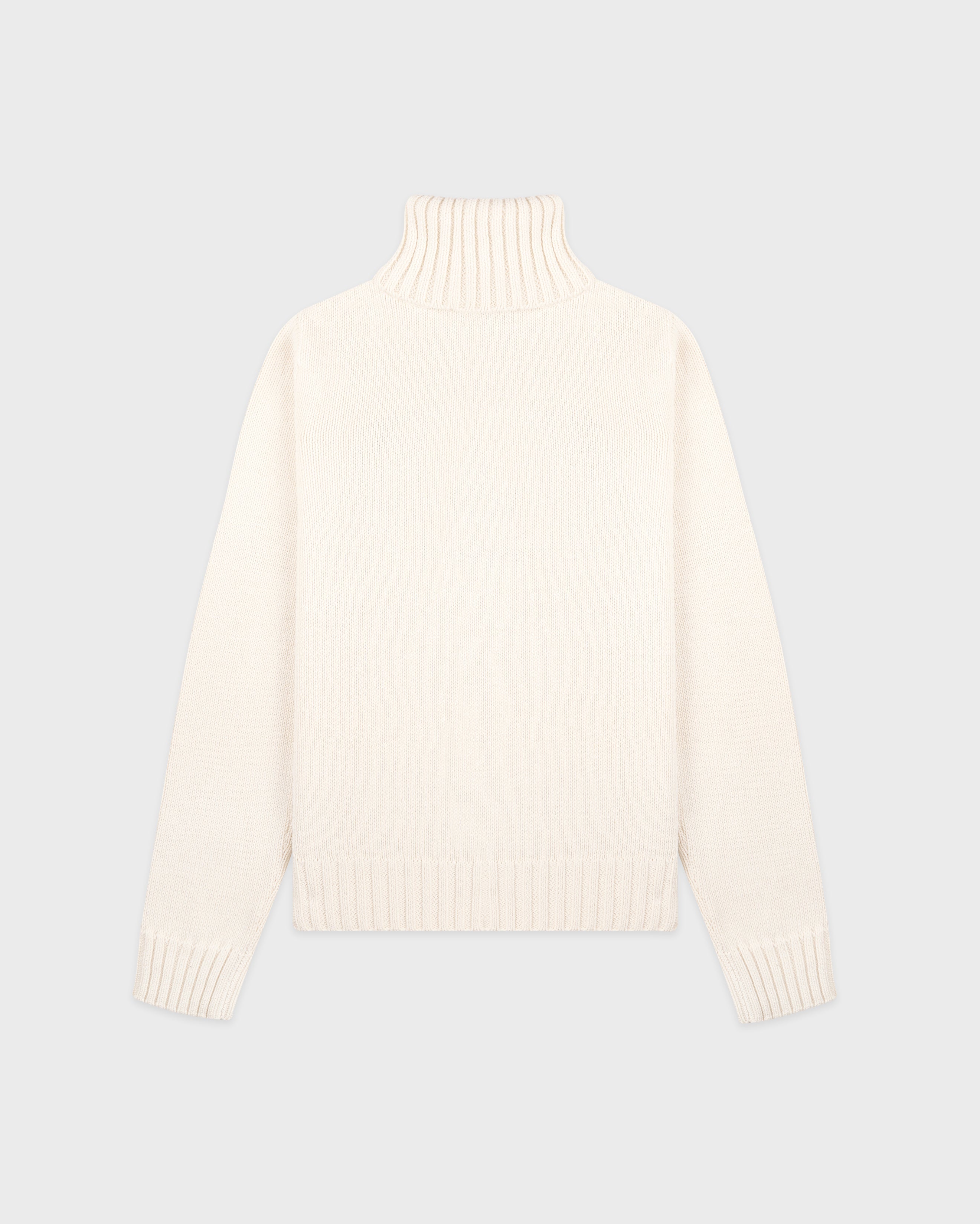 USA Knitted Turtleneck - Ecru/Navy