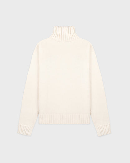 USA Knitted Turtleneck - Ecru/Navy