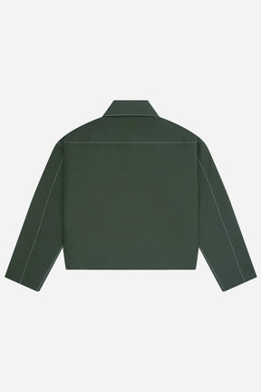 Utility jacket - green/ecru
