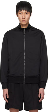Black Curved Logo Track Jacket