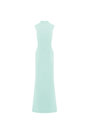 Massie Slinky And Mesh Maxi Dress - Lagoon