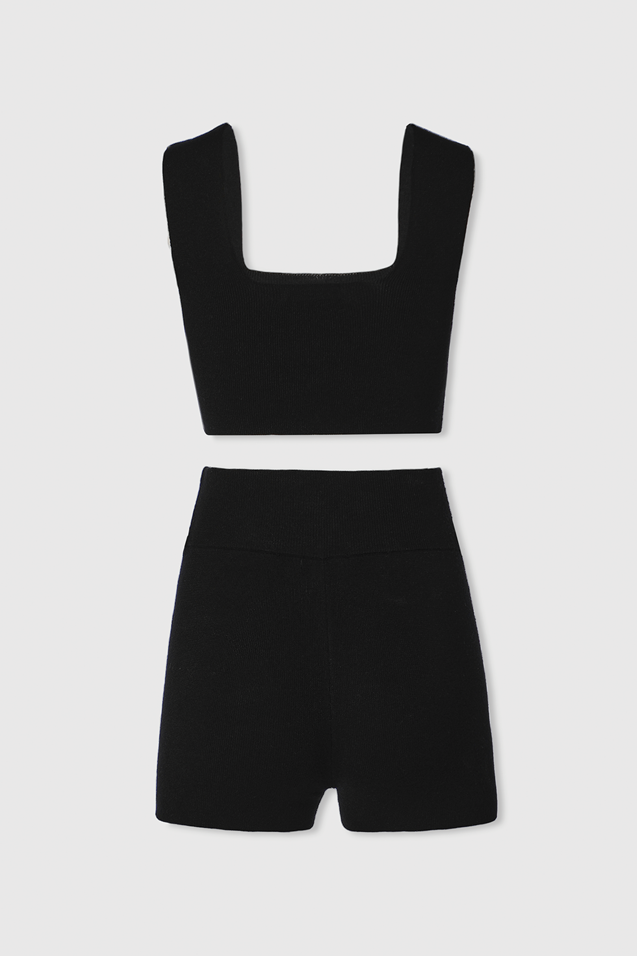 KNIT SQUARE BRALETTE AND BOXER SET