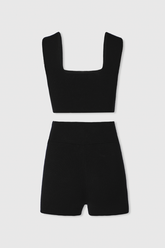 KNIT SQUARE BRALETTE AND BOXER SET