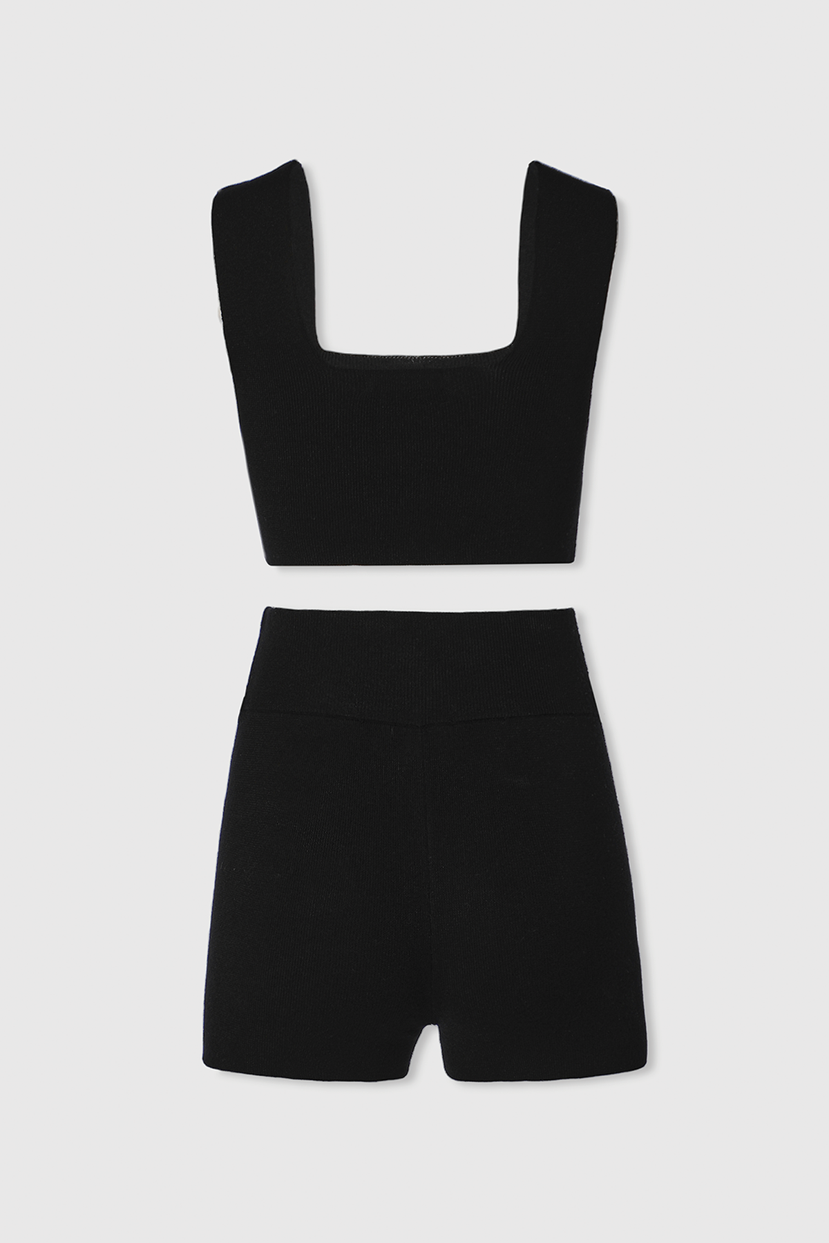 KNIT SQUARE BRALETTE AND BOXER SET