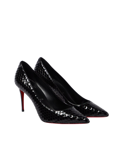 Kate embossed leather pumps
