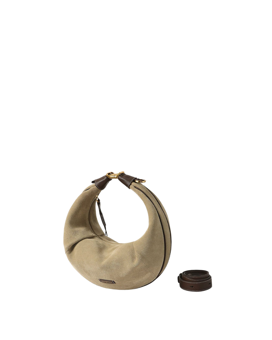 Songmont Medium Luna Hobo Bag - Dune Suede
