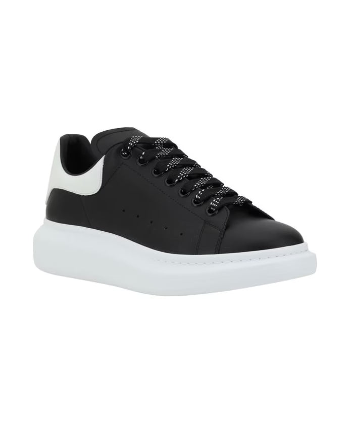 Leather Sneakers with Platform Sole