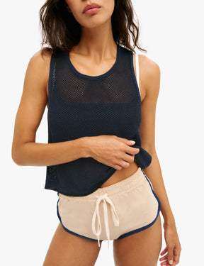 Knitted Mesh Crop Top