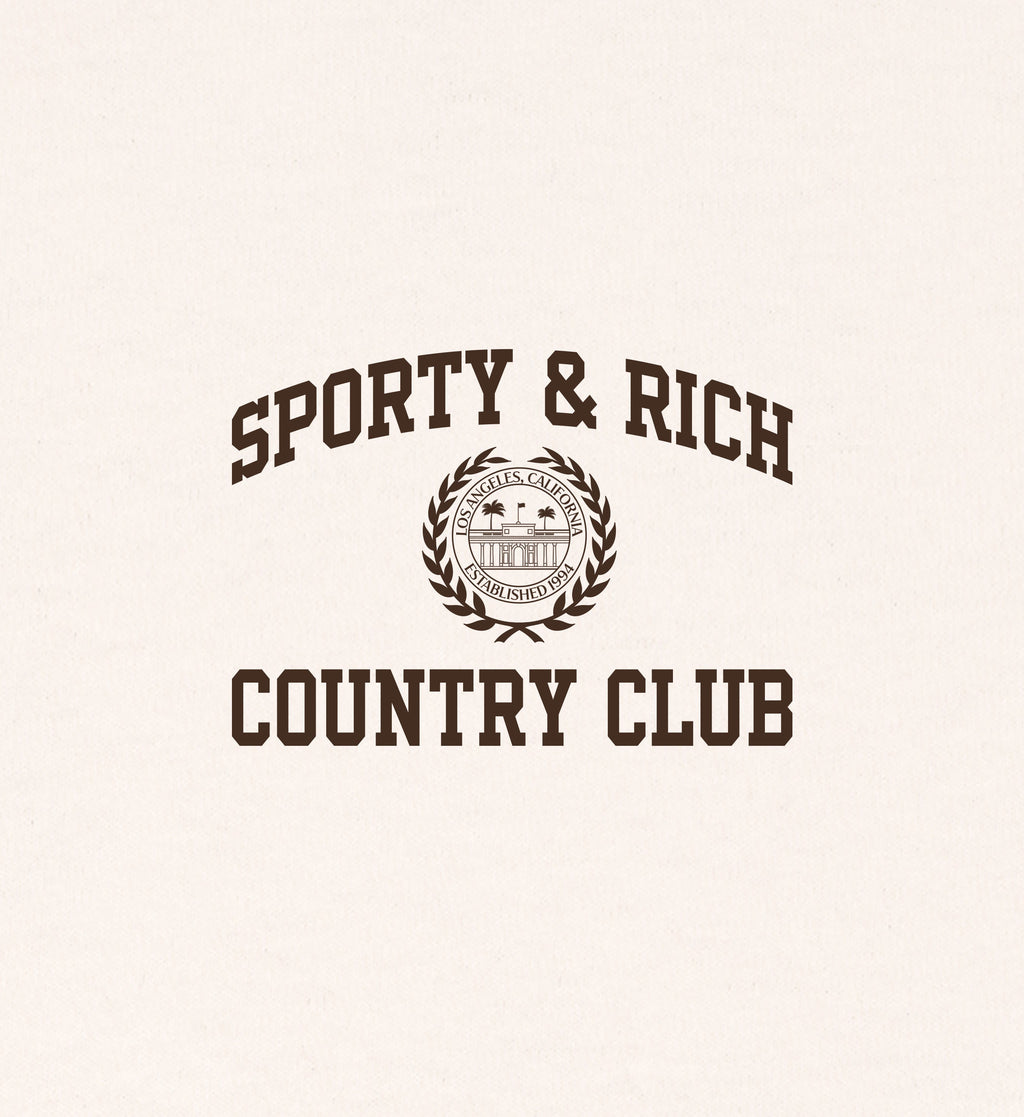 Varsity Crest Gym Short - Cream/Chocolate