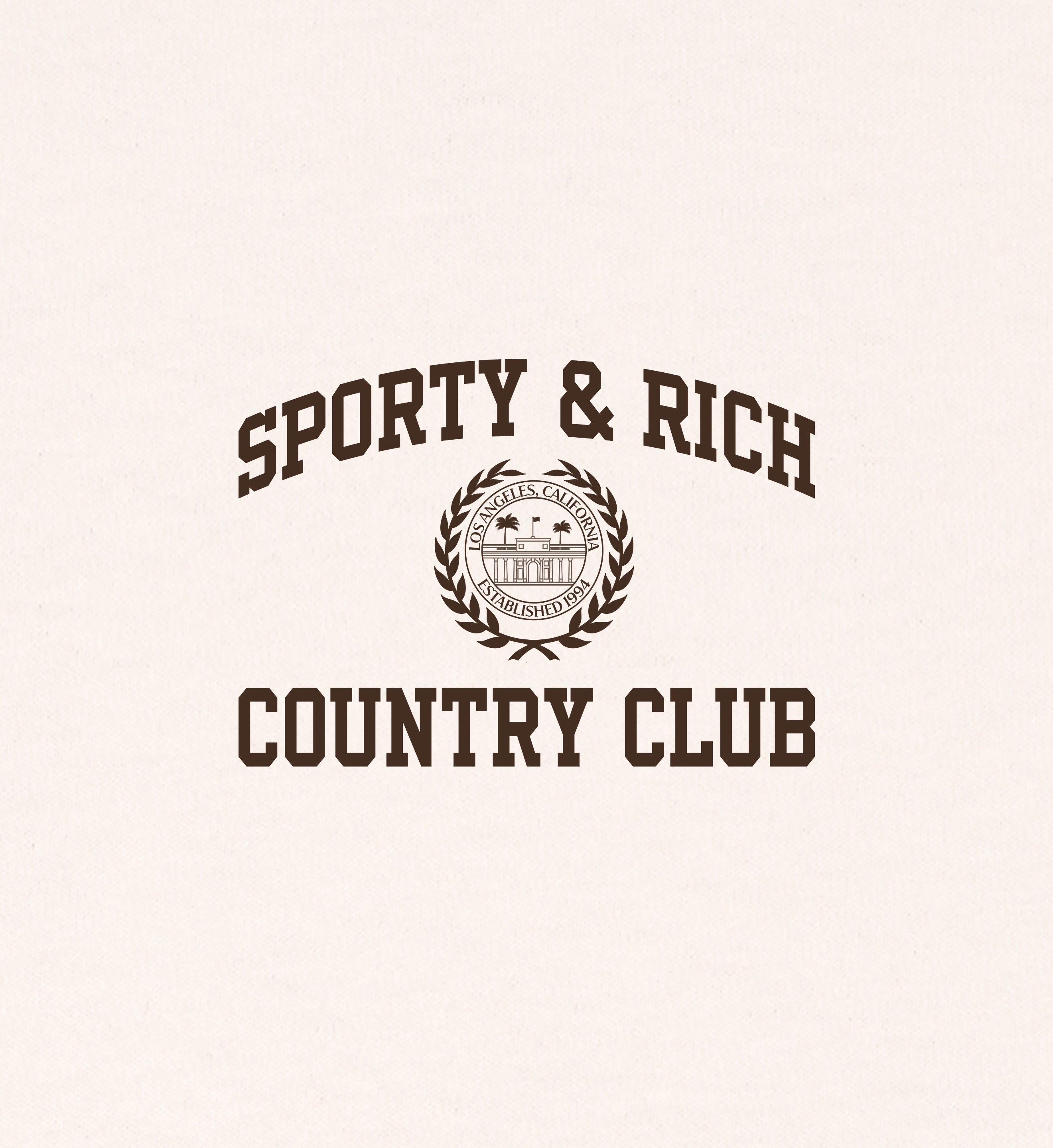 Varsity Crest Gym Short - Cream/Chocolate