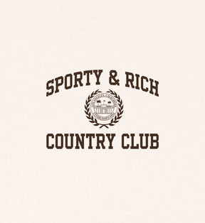 Varsity Crest Gym Short - Cream/Chocolate
