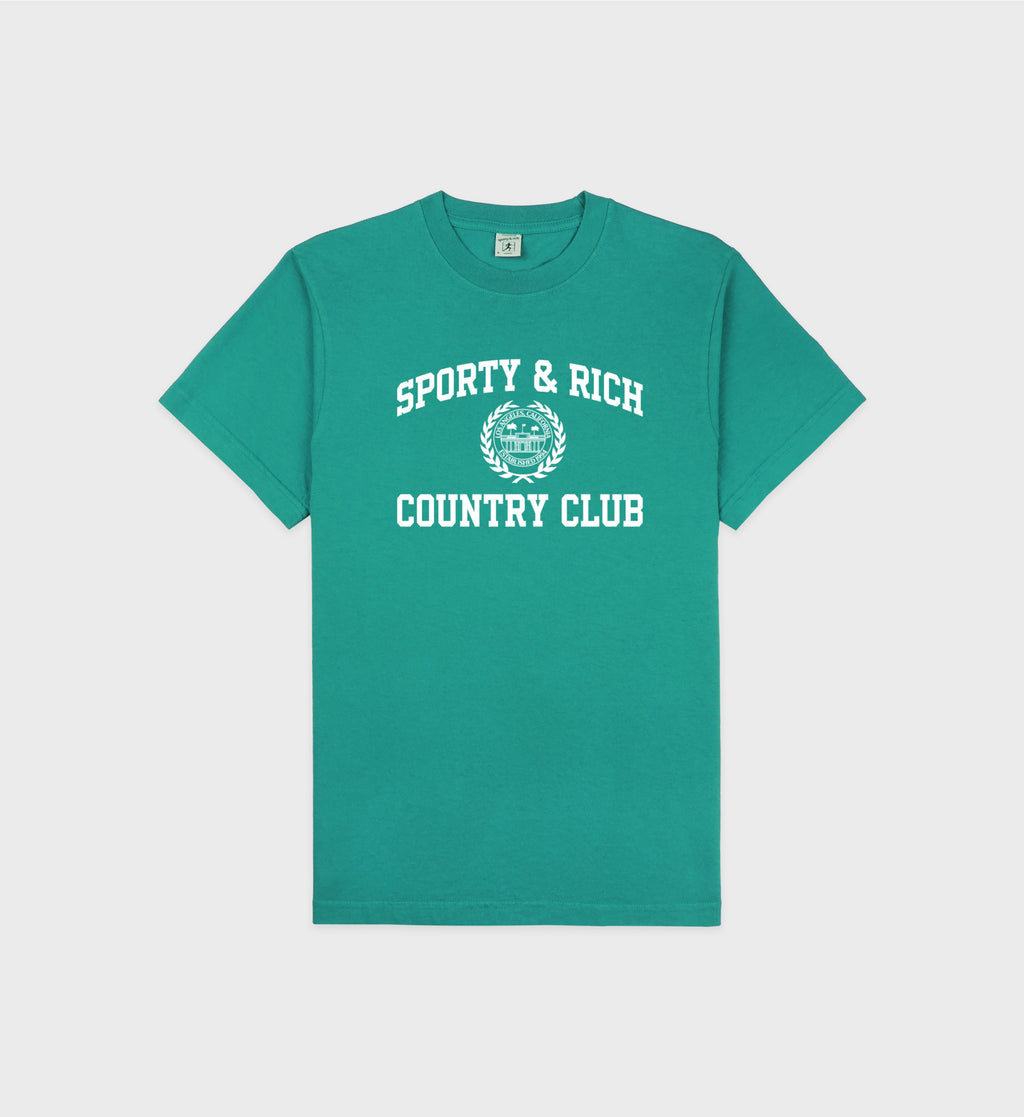 Varsity Crest Soft T-Shirt - Spring Green/White