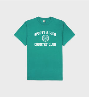 Varsity Crest Soft T-Shirt - Spring Green/White