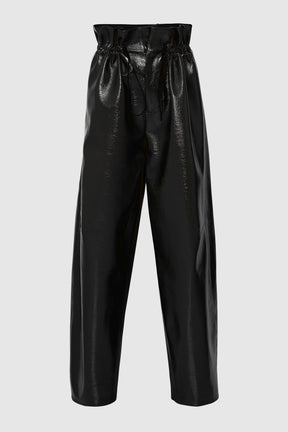 VEGAN LEATHER PARACHUTE PANTS