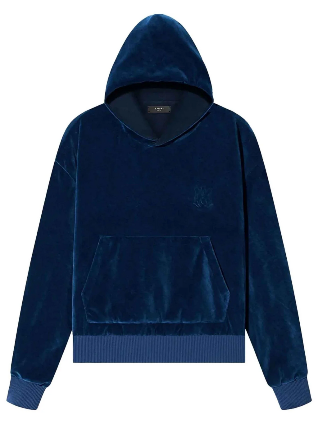 AMIRI MA VELOUR REVERSIBLE HOODIE BLUE