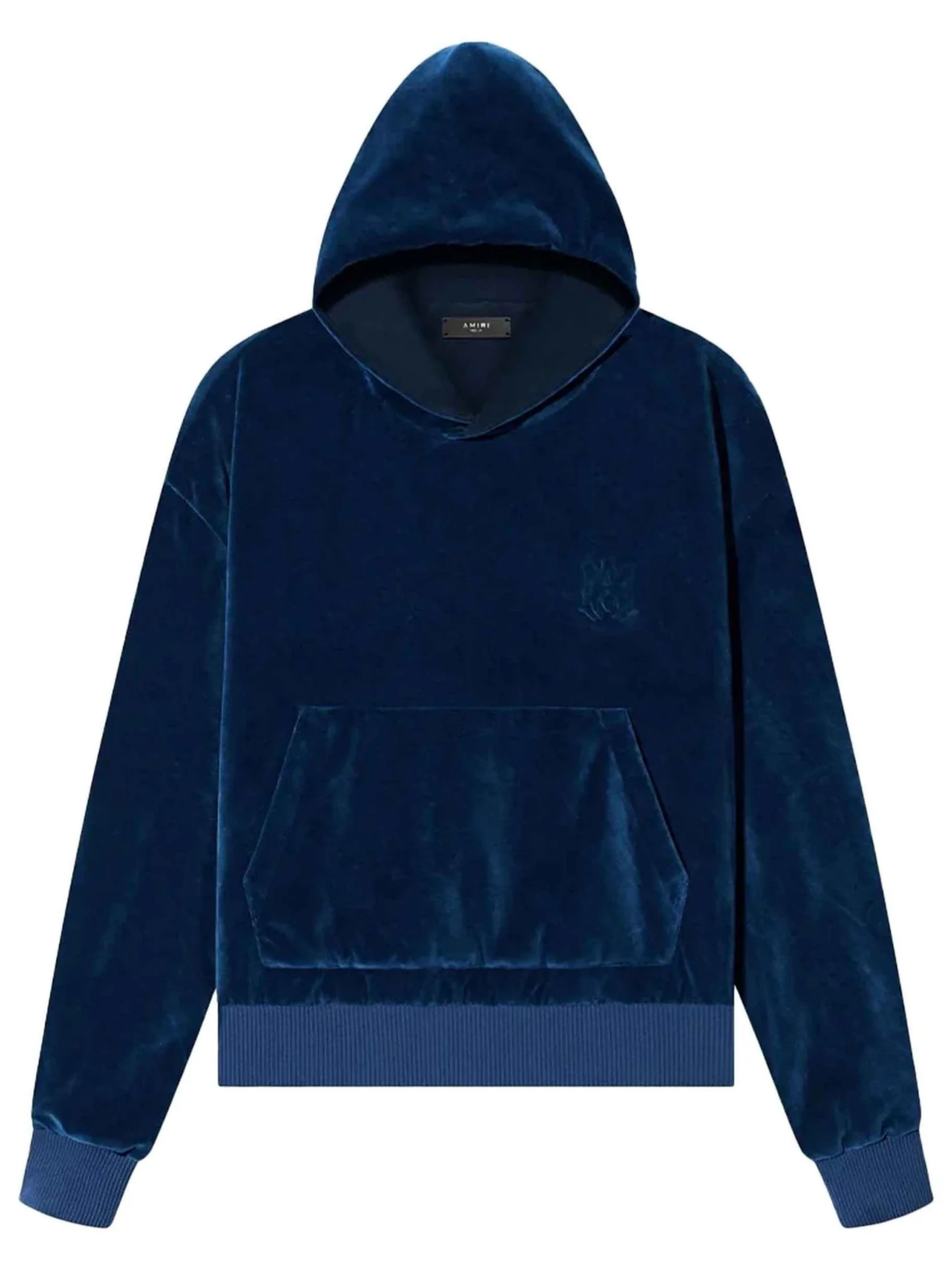 AMIRI MA VELOUR REVERSIBLE HOODIE BLUE
